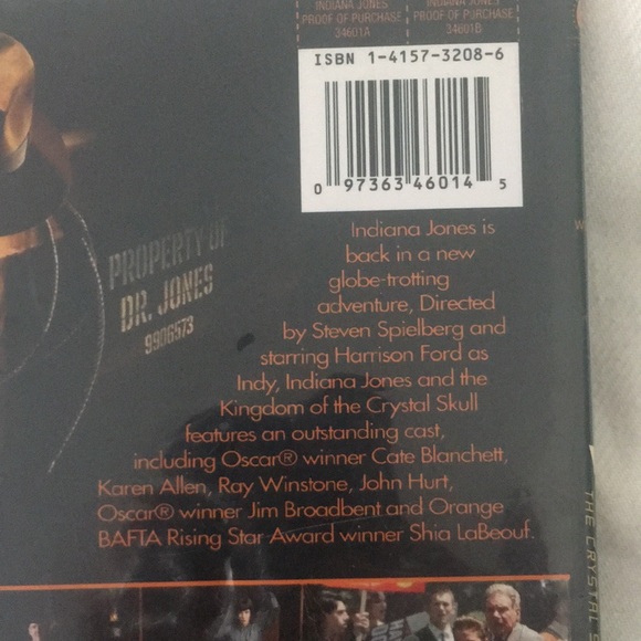 3/$25 Indiana Jones And The Kingdom if the Crystal Skull DVD - Picture 3 of 3
